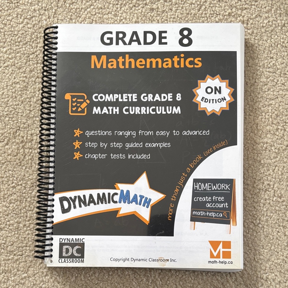 DynamicMath Grade 8 Mathematics Curriculum Book